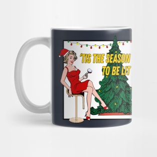 Retro Christmas - 'Tis The Season To Be Lit Mug